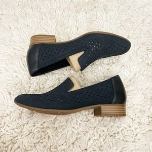 Clarks Collection Juliet Hayes Black Suede Round Toe Loafers